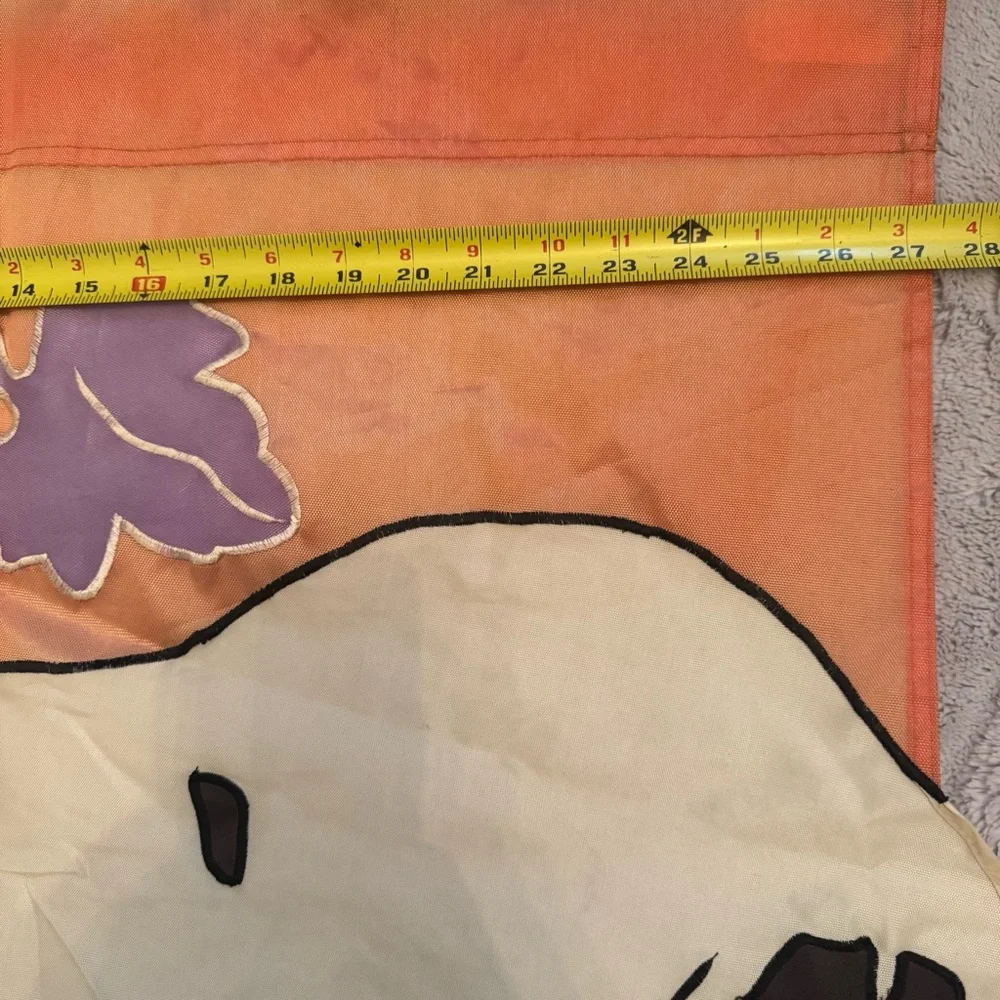 Vintage Peanuts Snoopy‎ Woodstock Autumn Garden Flag Fabric Banner